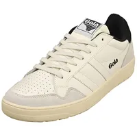 Gola Eagle CMB530 Herren Klassische Sneaker aus Leder, Weiß (Off White/Black), Gr. 45 - 45 EU