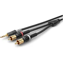 SOMMER CABLE Audiokabel HBP-3SC2 / 3,5mm Klinken-Stecker - 2x Cinch-Stecker 1,5m (1,5m)