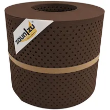 zaunzu® Sichtschutz Rille Gelocht 26 m Braun PP