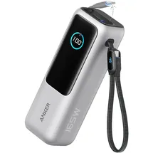 Anker A1695H41 Powerbank 25000 mAh 165 W, 4 Geräte Display Silber