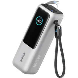 Anker A1695H41 Powerbank 25000 mAh 165 W, 4 Geräte Display Silber