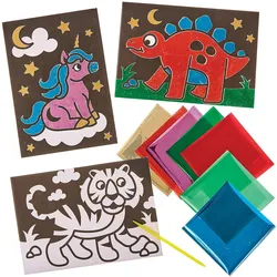 Kunstbilder Tiere  mit Folie  (Pro Set 10)
