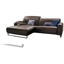 KAWOLA Sofa YORK Leder Recamiere elephant