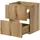 [en.casa] Waschbeckenunterschrank Skelbolu 2 Schubladen 50 x 59,5 x 40 cm Eichenoptik/Schwarz