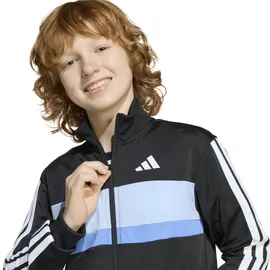 adidas Kinder Trainingsanzug J 3S TIBERIO Track Suit KB7327 164 - black/glow Blue/Blue/White - 164