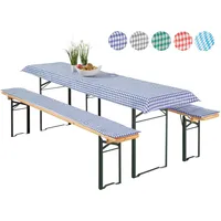 heimtexland Bierbankauflage 50 x 110 cm blau 3-tlg.