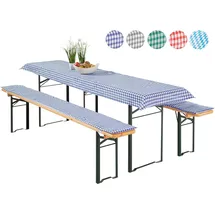 heimtexland Bierbankauflage 50 x 110 cm blau 3-tlg.