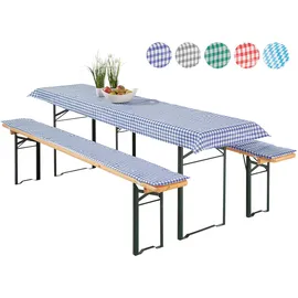 heimtexland Bierbankauflage 50 x 110 cm blau 3-tlg.