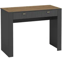 Mirjan24 Schminktisch, Schwarz, Kunststoff, 1 Schubladen, Rechteckig, 102x79x50 cm, Arbeitszimmer, Schreibtische, Bürotische