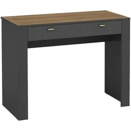 Mirjan24 Schminktisch, Schwarz, Kunststoff, 1 Schubladen, Rechteckig, 102x79x50 cm, Arbeitszimmer, Schreibtische, Bürotische
