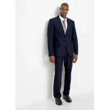 bonprix Anzug mit Hemd und Krawatte (4tlg. Set), blau, Gr.54, Klassischer Anzug, Hose mit elastischem Bequembund