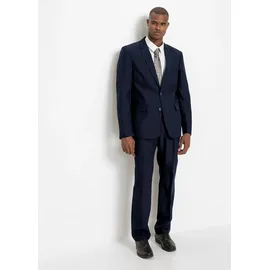 bonprix Anzug mit Hemd und Krawatte (4tlg. Set), blau, Gr.54, Klassischer Anzug, Hose mit elastischem Bequembund