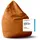 Lumaland Sitzsack Luxury 60x45cm | Microvelours Beanbag extra weichem & robustem Stoff | Für Erwachsene & Kinder| Ideal geeignet für Kinderzimmer | Sessel & Stuhl Bean Bag [Orange]