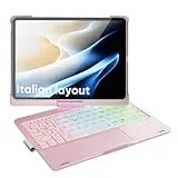doqo Tastatur Hülle für iPad Air 11/iPad Pro 11,Hülle mit Tastatur für Air 11 M3/M2 (2025/2024),Air 5/4,Pro 11 4/3/2/1 Generation mit Touchpad, 360° Drehbar