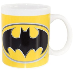 Stor Tasse Tasse mit Batman Logo in Geschenkkarton ca. 325 ml Kaffeetasse, Keramik, authentisches Design gelb|schwarz