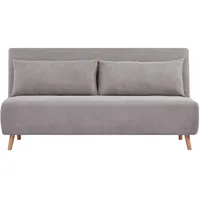 Mid.you Schlafsofa, Grau, Textil, Kiefer, vollmassiv, 2-Sitzer, Füllung: Polyester, 162x82x91 cm, Liegefunktion, Kinder- & Jugendzimmer, Jugendmöbel, Jugendsofas