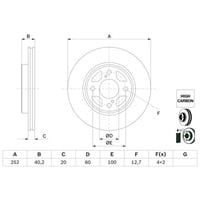 Bosch Bremsscheibe BOSCH 0 986 479 F37 vorne, belüftet,