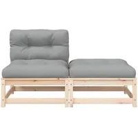vidaXL Gartensofa Loungesofa grau
