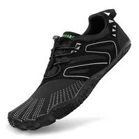 SAGUARO Barfuss Schuhe Damen Barfußschuhe Herren Zehenschuhe rutschfest Atmungsaktive Barefoot Shoes Indoor & Outdoor Barfussschuhe mit Breiter Zehenbox & Zero Drop Solhe, Tiefschwarz, 40 EU - 40 EU