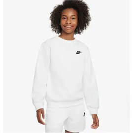 Nike Sportswear Club Fleece Sweatshirt Kinder 100 white/black M 137-147 cm