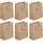 Clairefontaine 6x Tasche aus Kraftpapier, 17x6x22 cm - Packung 6 Geschenktasche - Tüte Kraft, Format S (17x6x22cm), 210g, Kartonbraun, Geeignet für Parfum und kleine Geschenke, 1 Pack