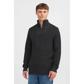 !Solid Troyer SDReco", Herren, Gr. L, grau (dunkelgrau melange), Obermaterial: 70% Baumwolle CO recyc.. 30% Polyester Pol. recyc.., Pullover Troyer
