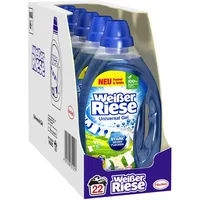 Weißer Riese Universal Gel, 110 (5 x 22) Waschladungen, Vollwaschmittel sorgt für hygienisch reine und strahlend saubere Wäsche & wirkt extra stark gegen Flecken, 100% recycelbar*