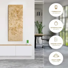 marwona Marmor Infrarotheizung 800 Watt inkl. Digitalthermostat I Energiesparende Infrarot Wandheizung I 5 Jahre Garantie I Made in Germany I Lymonit