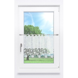 Scheibengardine Plauener Spitze - Blütenmeer (BxH) 80cm * 42cm ecru