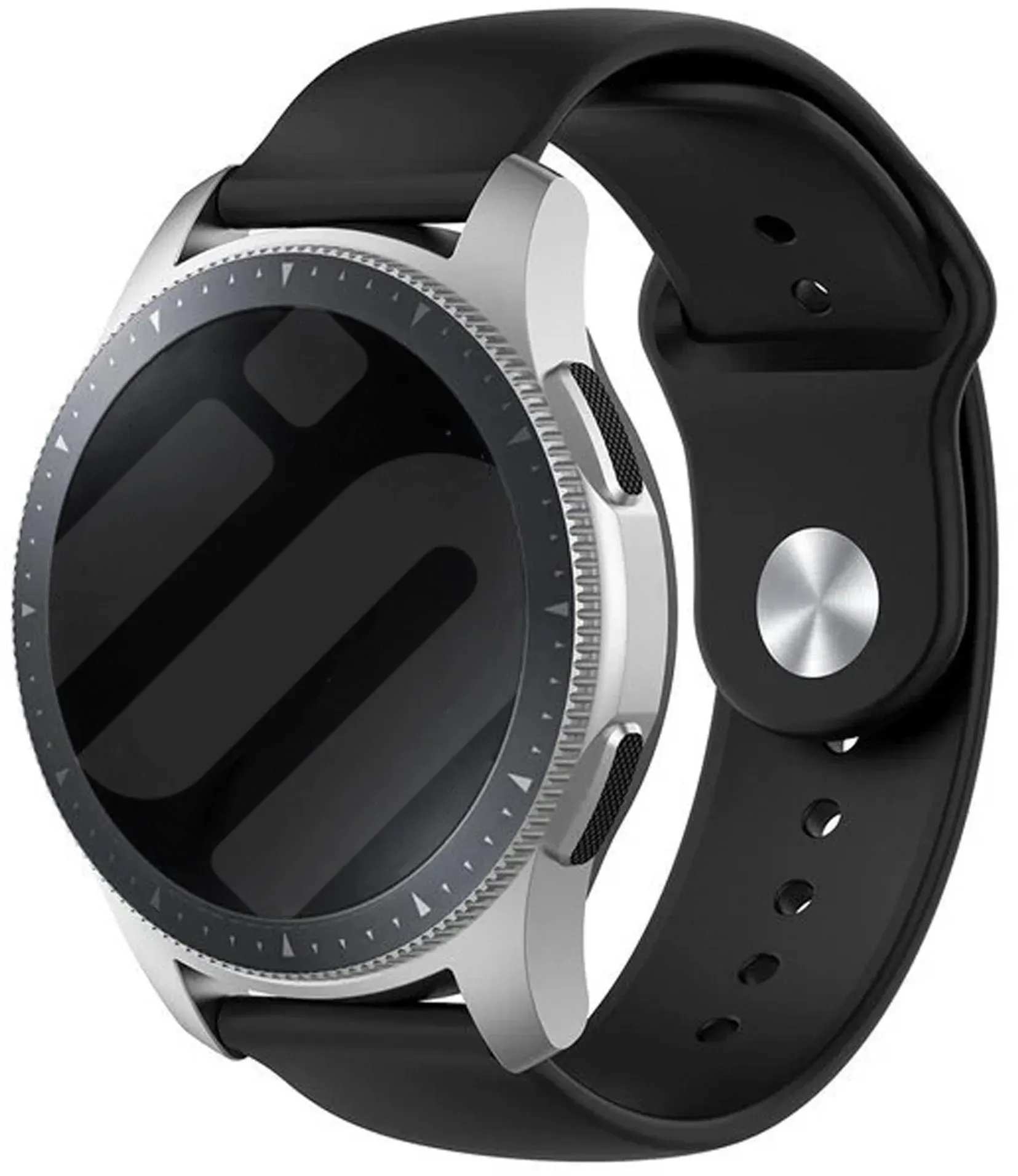 Strap-it ICE Fit RT 3.0 - 40mm Armband Silikon 'Sport' für ICE Fit RT 3.0  - 40mm - Schwarz - Druckknopf Verschluss