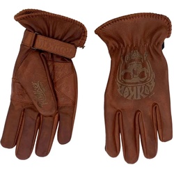 Rokker Tattoo Skull, Handschuhe - Braun - L