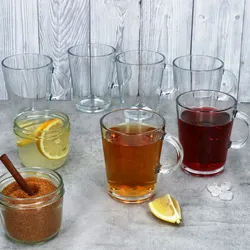 Ritzenhoff Coredo 18x Teegläser mit Henkel 250ml H10,5cm Trink-Glas klar Kaffee