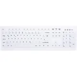 Active Key Cherry AK-C8100F-FU1-W/GE Kabellose Tastatur Weiß (Wischdesinfektion)