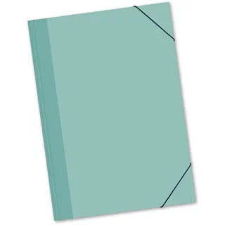 itenga große Zeichenmappe DIN A2 - Farbauswahl - Gummizugmappe Sammelmappe - für Kinder Jugendliche Schüler Mädchen Jungen Erwachsene (pastell grün)