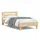vidaXL Bettgestell 100 x 200 cm Braun