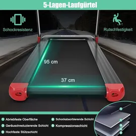 Costway Elektrisches Laufband App-kontrolliert | Bluetooth-Lautsprecher