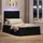 vidaXL Bett mit Stauraum und LED Schwarz 120 x 190 cm Samt