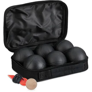 Relaxdays Boule Kugeln Set schwarz