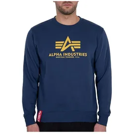Alpha Industries Herren Basic Pullover Sweatshirt, Azul (New Navy/Kranz), M