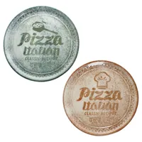 Mambocat 2er Set Pizzateller Creme & grün 33cm Ø 1x ZREC01 & 1x ZREC03