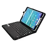 MQ21 für Galaxy Tab S2 9.7 - Bluetooth Tastatur Tasche mit Touchpad für Samsung Galaxy Tab S2 LTE T815, T819, Tab S2 WiFi T810, T813 | Hülle mit Tastatur und Touchpad | Tastatur Deutsch QWERTZ