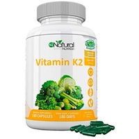 Vitamin K2 Mk7 Menachinon Hochdosiert Premiumqualitat Kapseln 200μg. Nahrungsmittel. 180 Pflanzliche Kapseln. Vegan EU.N2 Natural Nutrition