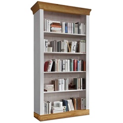 Bücherregal in Weiß Kiefer massiv Landhaus