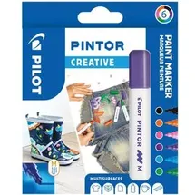 Pilot Pen PILOT PINTOR FUN Kreativmarker farbsortiert 4,0 - 12,0 mm, 6 St.