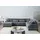 Atlantic Home Collection Wohnlandschaft Miron, U-Form, Breite: 332cm, weicher XXL-Cordbezug, inklusive 6 Zierkissen grau