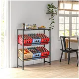 Homcom Getränkekistenregal 103 x 30 x 113,5 cm Schwarz