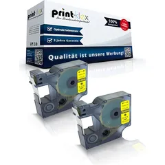 2x Kompatible Schriftbänder für Dymo D1 45018 Labelmanager 280 Labelmanager 300 Labelmanager 350 Labelmanager 350 D S0720580 12mmx7m Kassetten Pa...