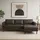 Home Affaire Ecksofa HOME AFFAIRE "Watkins, wahlweise mit Schlaffunktion/Bettkasten, moderne offene Naht", grau (dunkelgrau), B:232cm H:81cm T:161cm, 50% Leder, 40% Polyester, 10% Polyamid;Backing 60% Leder, Sofas, Ecksofa, Recamiere beidseitig montierbar, L-Form, 