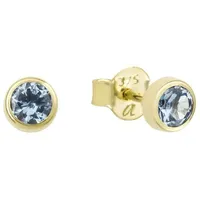 Amor Paar Ohrstecker »Schmuck Geschen Ohrschmuck 2013590 Gold« mit Aquamarin, 26741014-0 gelbgoldfarben-blau + blau