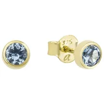 Amor Paar Ohrstecker »Schmuck Geschen Ohrschmuck 2013590 Gold« mit Aquamarin, 26741014-0 gelbgoldfarben-blau + blau